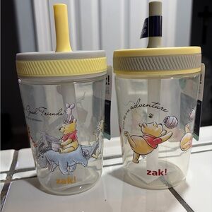 Zak! Winnie the Pooh Yellow Lid Sip Cups - Set of 2